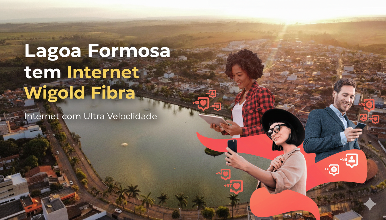 Foto da orla da Lagoa em Lagoa Formosa em MG - Wigold Internet